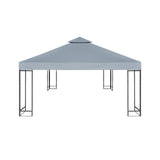 2-Tier Gazebo Replacement Top Cover Pergola Top Cover Outdoor Canopy Cover Garden Yard Decor Gray