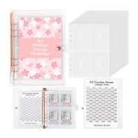 100 Envelopes Money Saving Challenge Binder Budget Planner Book Pink