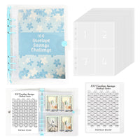 100 Envelopes Money Saving Challenge Binder Budget Planner Book Blue