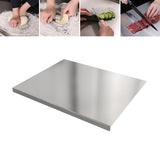 Stainless Steel Cutting Board Anti-Slip Chopping Board Pastry Board with Edge for Kitchen Counter