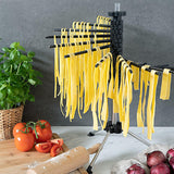 Collapsible Pasta Drying Rack Manual Rotating Spaghetti Noodle Stand Black