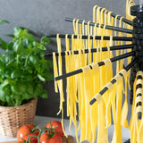 Collapsible Pasta Drying Rack Manual Rotating Spaghetti Noodle Stand Black