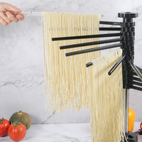 Collapsible Pasta Drying Rack Manual Rotating Spaghetti Noodle Stand Black