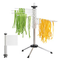 Collapsible Pasta Drying Rack Manual Rotating Spaghetti Noodle Stand Transparent