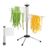 Collapsible Pasta Drying Rack Manual Rotating Spaghetti Noodle Stand Transparent