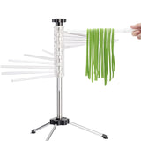 Collapsible Pasta Drying Rack Manual Rotating Spaghetti Noodle Stand Transparent