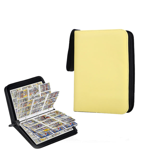 900 Pockets Card Album Cards Binder Book Game Card Collectors Holder Case Yellow