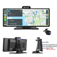 4K HD Dash Cam Wireless CarPlay 1080P Dual Camera Loop Recording