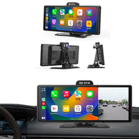 4K HD Dash Cam Wireless CarPlay 1080P Dual Camera Loop Recording