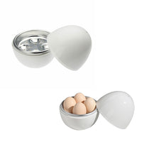 4-Egg Poacher Breakfast Boiler Egg Cooker Microwave Steamer Cooking Tool