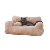 Pet Couch Bed Fluffy Sofa for Medium Small Dogs Cats Coffee