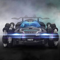 2.4Ghz RC Stunt Car Toy Remote Control Off-Road Racing Car Climbing Drift Spray Toy Car for Kids Black