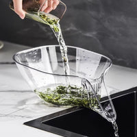 2Pcs MultiFunctional Drain Baskets with Spout Kitchen Sink Drain Basket Transparent