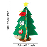 5Pcs Felt Christmas Tree DIY Set Felt Xmas Tree with Detachable Ornaments Home Holiday Decorations Style 1