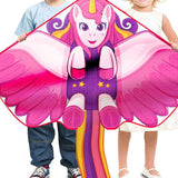 Large Kite with Tail Easy to Assemble Beach Kite for Family Activities Outdoor Games Style 1