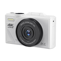 4K Digital Camera WiFi Vlogging Camera with 180 Degree Flip Screen White