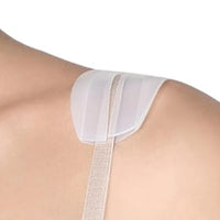 4 Pairs of Silicone Under Bra Strap Pads Cushions Holder Non-slip Soft Shoulder Pads White