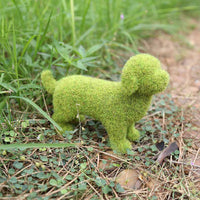 Cute Dog Flocking Animal Garden Decoration Simulation Grass Garden Ornament Garden Home Office Decoration