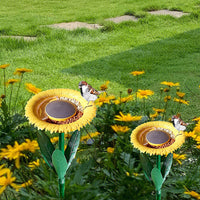 Sunflower Standing Bird Feeder Outdoor Bird Bath Feeders Bowl Bird Feeding Tray Garden Decor