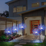 5-in-1 Solar Firework Lights Water-resistant Outdoor Stake Lights Christmas Garden Lights Multicolor