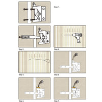 Self-Locking Gate Latch Pull String Lock for Garden Wooden Fence