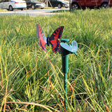 2Pcs Solar/Battery Powered Butterfly Garden Yard Ornament Decor