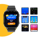 4G Kids GPS Smart Watch Multifunctional Touch Screen Watch with Video Call Camera Alarm Clock Pedometer Black