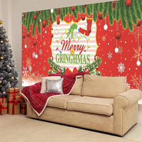 Merry Christmas Banner Holiday Garage Door Decorations Backdrop Background Party Supplies Red