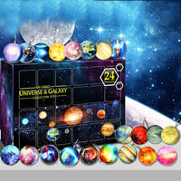 Christmas 24 Days Countdown Toy Set Universe Galaxy Planet Advent Calendar