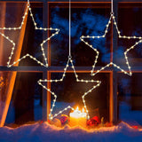 3Pcs 30cm Star Christmas Light Battery Operated Indoor Xmas Party LED Decoration