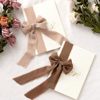 3 Rolls Fringe Chiffon Silk Ribbon Set Frayed Edges Ribbon Wedding Gifts Wrapping Decoration Style 1