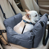 Pet Car Seat Dog Booster Seat Pet Travel Carrier Bed for Small and Medium Pets Grey