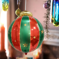 10Pcs Christmas Hanging Balloons Reusable Aluminum Foil Balloon Ornaments Party Decorations Supplies