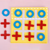 10 Pack Tic Tac Toe Strategic Board Game for Kids and Family Educational Game Toys for Travel Party Yellow