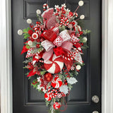 Christmas Wreath Garland Candy Ornament Xmas Door Wall Home Decor