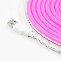 3M LED Strip Neon Flex Rope Light Water Resistant DC 5V Outdoor Lighting Christmas Decor Pink