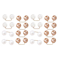 16Pcs Brooch Pins Anti-Exposure Neckline Safety Pins Artificial Pearl Clips for Women Girls Style 3