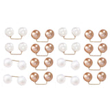 16Pcs Brooch Pins Anti-Exposure Neckline Safety Pins Artificial Pearl Clips for Women Girls Style 3