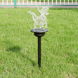 3Pcs Solar Landscape Light Transparent Acrylic Outdoor Garden Lawn Pathway Decor Style 3