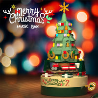 Christmas Tree Music Box Building Block Kits DIY Blocks Assemblable Xmas Decoration Gift