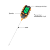 4-in-1 Soil Meter Digital Display Gardening Test Meter for Plant Temperature/Soil Moisture/PH Meter/Sunlight Intensity