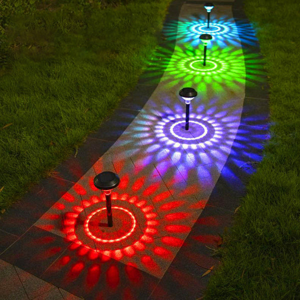 4Pcs Solar Lawn Decorative Lights Outdoor Garden Pathway Decoration Style 2