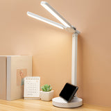 Foldable Double-Head LED Desk Light Eye-Caring Touch Control Reading Lamp