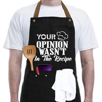 3 Pockets Cooking Apron Kitchen Letters Printed Adjustable Apron Style 5