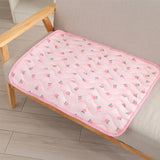 Pet Cooling Mat Breathable Ice Sleeping Pad for Cats Dogs Pink