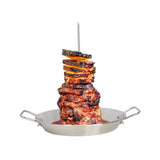 BBQ Vertical Skewer Spit Stand with 3 Removable Spikes BBQ Grilling Accessory