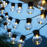 5M 20 Bulbs Retro Solar String Lights Garden LED Festoon Party Globe Outdoor Decor