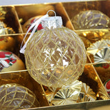 9Pcs Christmas Tree Christmas Balls Decorations Baubles Party Ornaments Gift Pack Gold