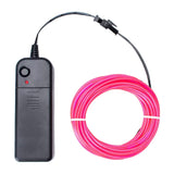 3M EL Wire Light String Neon Glowing Light Strip for Halloween Christmas Party Pink