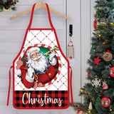 Christmas Apron Funny Cartoon Apron Style for Xmas Dinner Party Cooking Baking Barbecue Crafting Style 1